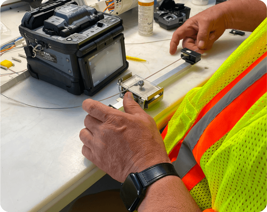 On-site fiber optic training class
